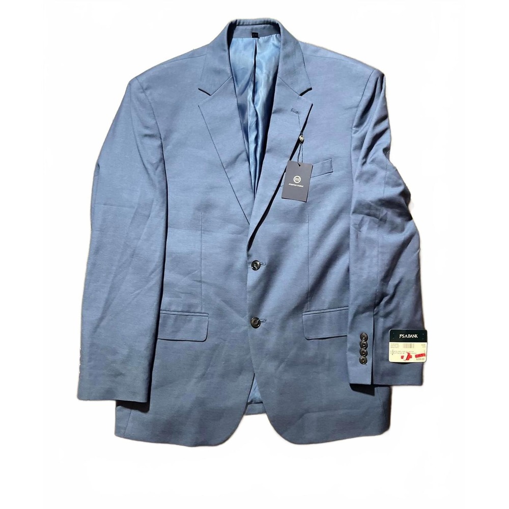 Jos. A. Bank Tailored Fit Suit Jacket‎ Bright Blue Mens 41R Wool Blend NWT